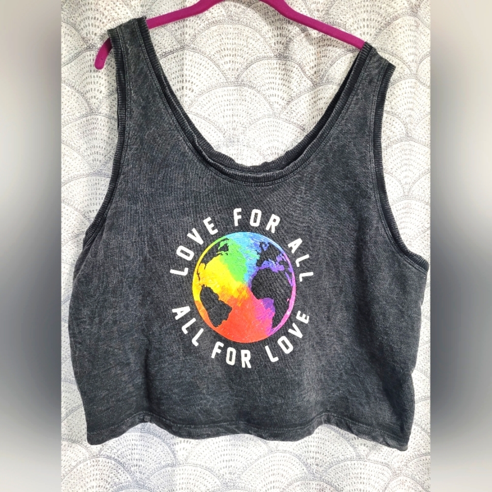 BOGO Mighty Fine Love For All, All For Love Crop Top Size 3x